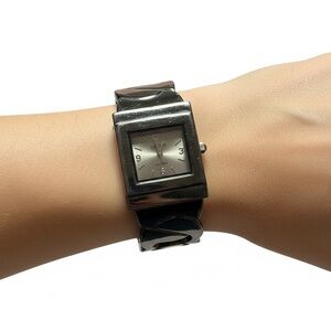 🧚🏻‍♀️ Studio Time Gun Metal Tone Quartz Cuff Bracelet Watch – New With Tags
